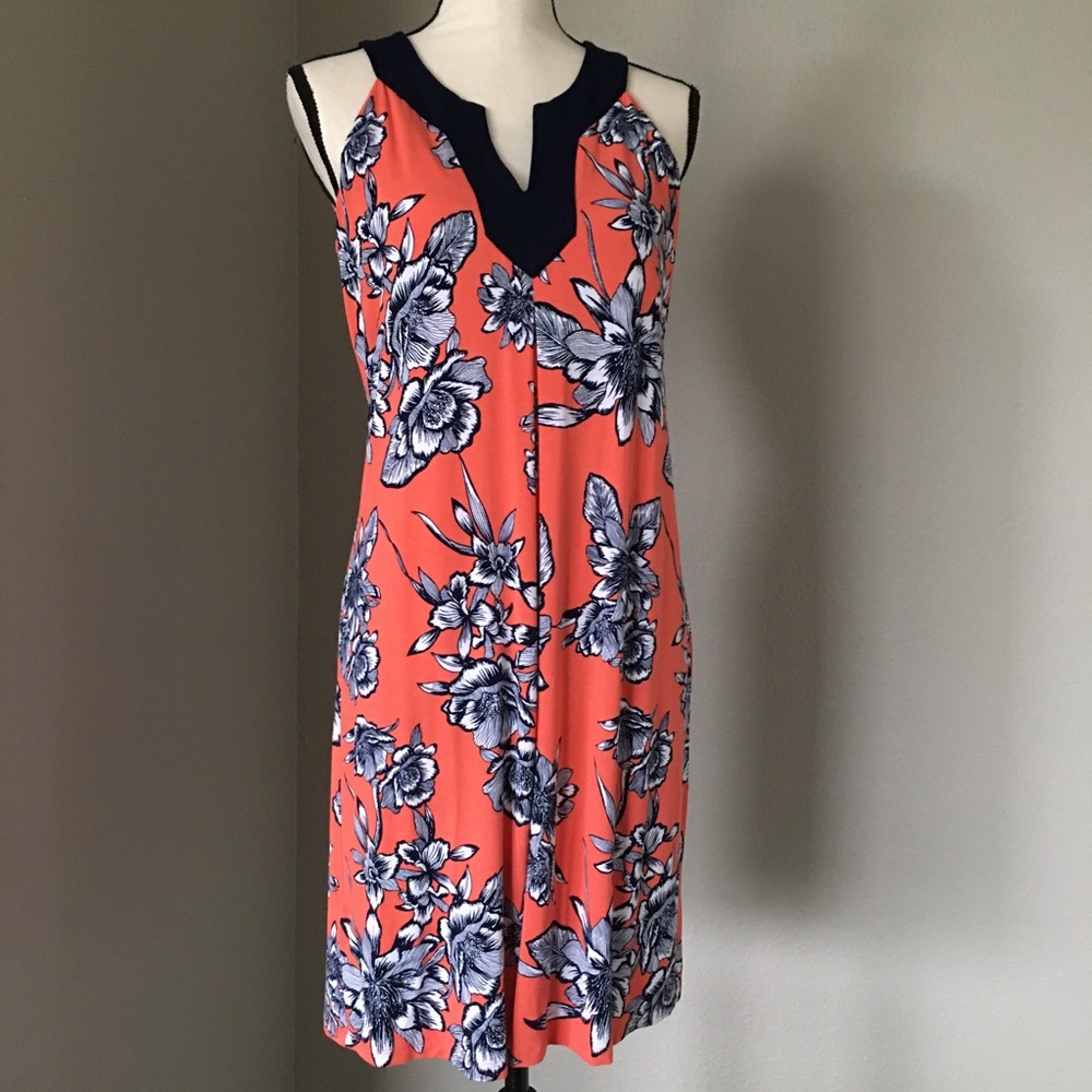 Tommy Bahama Orange/Navy Floral Dress